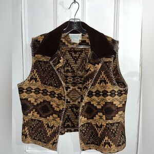 Deborah Murray Brown Patterned Vest